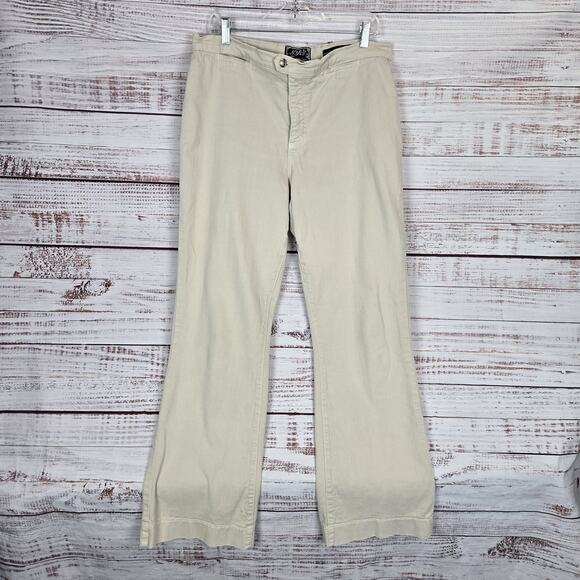 NYDJ Pants Womens 16 Beige Premium Denim Stretch Straight Leg Made in USA Casual - Picture 1 of 11